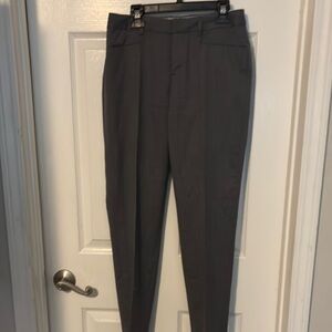 Gray Dress Jumpsuit with High-Waisted Fit and Streamlined Silhouette